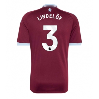 Aston Villa Victor Lindelof #3 Maglia Gara Casa Repliche 2026-27 Maniche Corte